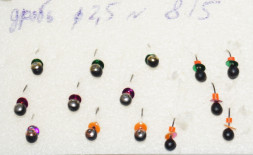 Мормышка вольфрамовая Дробь 2.5 с коронкой Золото 815