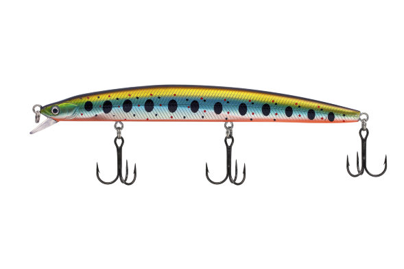 Воблер KYODA BLADE MINNOW-144F 144 мм 19 гр цвет P1048 заглубление 0.4 - 0.8 м