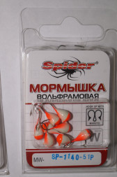 Мормышка W Spider Капля с ушком краш. MW-SP-1140-51P фосф., цена за 1 шт.
