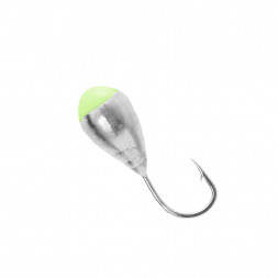 Мормышка вольфрамовая Lumicom Капля с отверстием Ф4 серебро с ф/к AgP, цена за 1 шт.