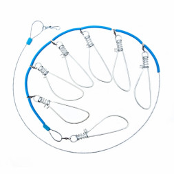 Кукан метал. трос 7-ми карабиновый Три кита