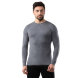 Футболка муж. Norveg Soft с длин.рукавом, цвет серый меланж, разм M