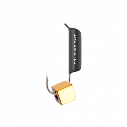 Мормышка вольфрамовая True Weight цена за 1 шт Гвоздекубик гв. d2.5 кубик золото