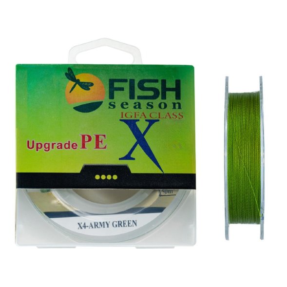 Леска плет. FISH SEASON X4 0.18 150м зел.