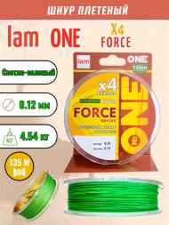 Шнур IAM №ONE FORCE Х4-135 Светло-зелёный d0.12