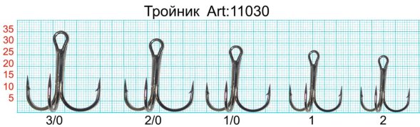 Крючок-тройник FISH SEASON с кругл. поддевом №2 BN 9шт 11030-02F