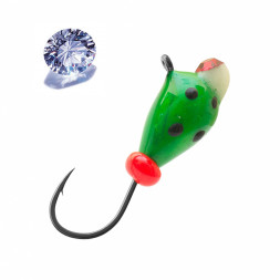 Мормышка вольфрамовая Lumicom Капля с ушком Ф3.2 обмазка с камнем точки Gtd, цена за 1 шт.