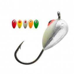 Мормышка вольфрамовая Lumicom Банан с ушком Ф5 AgP с окун. фосф. гл., цена за 1 шт.