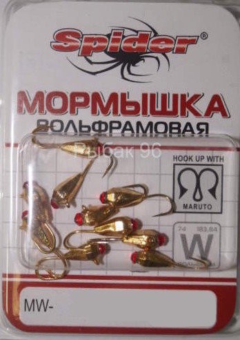 Мормышка W Spider Капля с ушком больш. грани MW-SP-5240A-GO с камнем, цена за 1 шт.