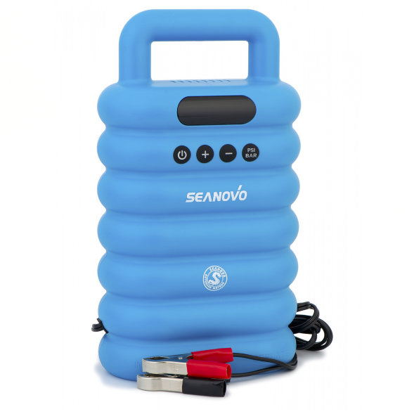 Насос электрический двухступенчатый HT-800 Seanovo для лодок ПВХ, сабов, матрасов, палаток 0,34-1,38 атм крокодил