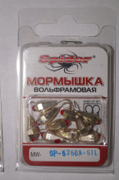 Мормышка W Spider Капля с ушком больш. грани MW-SP-5250A-SIL с камнем, цена за 1 шт.