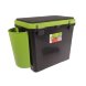 Ящик для зимней рыбалки FishBox Helios с навесными карманами, односекционный 19 л, зеленый