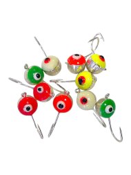 Мормышка вольфрамовая Lumicom Полусфера с глазом d4.0 серебро 10шт